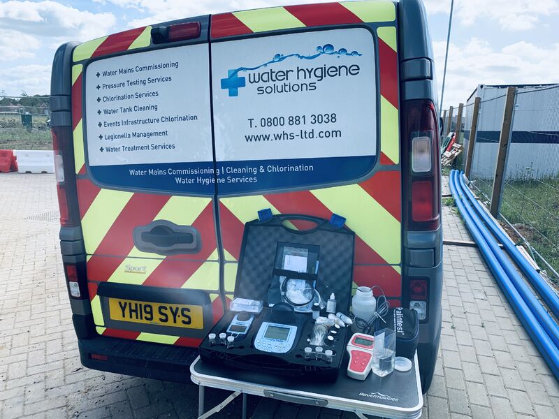 Water Hygiene Solutions Ltd Van with chlorination and pressure testing kit